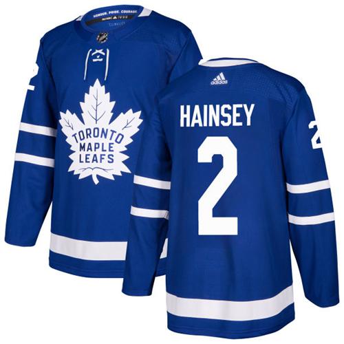 Adidas Men Toronto Maple Leafs 2 Ron Hainsey Blue Home Authentic Stitched NHL Jersey